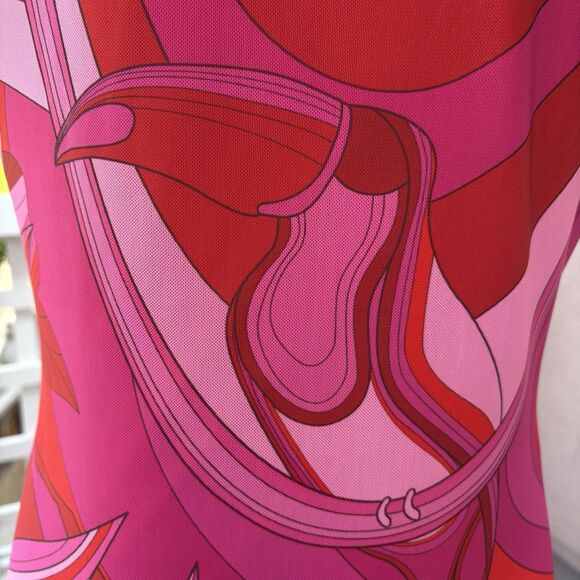 Farm Rio Women Large Endless Floral Tulle Midi Dress Pink Toucan Tropical Hawaii - Picture 6 of 16